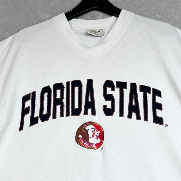 VTG Lee Sport Florida Seminoles T Shirt FSU White Men Large Tee College Football - Picture 5 of 15